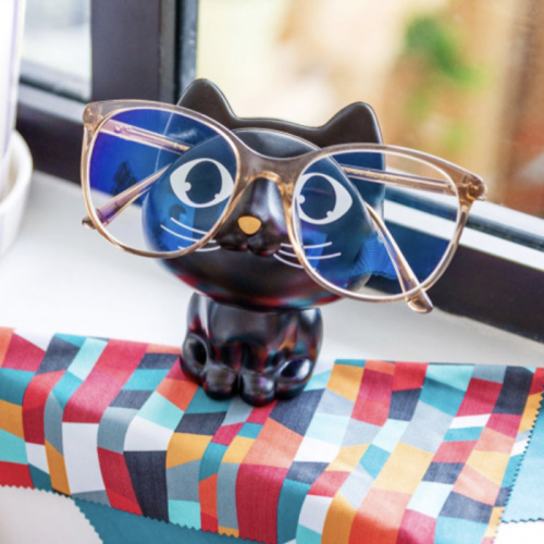 Repose-lunettes chat noir Matou – Support lunettes original - Mycrazystuff
