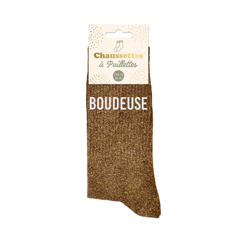 chaussettes à paillettes boudeuse