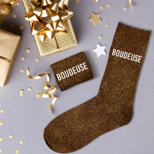 chaussettes à paillettes boudeuse