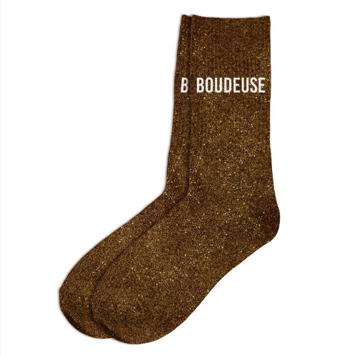 chaussettes à paillettes boudeuse