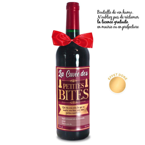 Bouteille humoristique Cuvée des petites bites