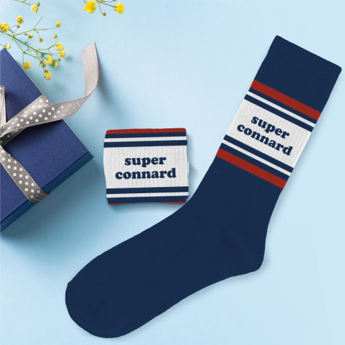 Chaussettes bleues super connard