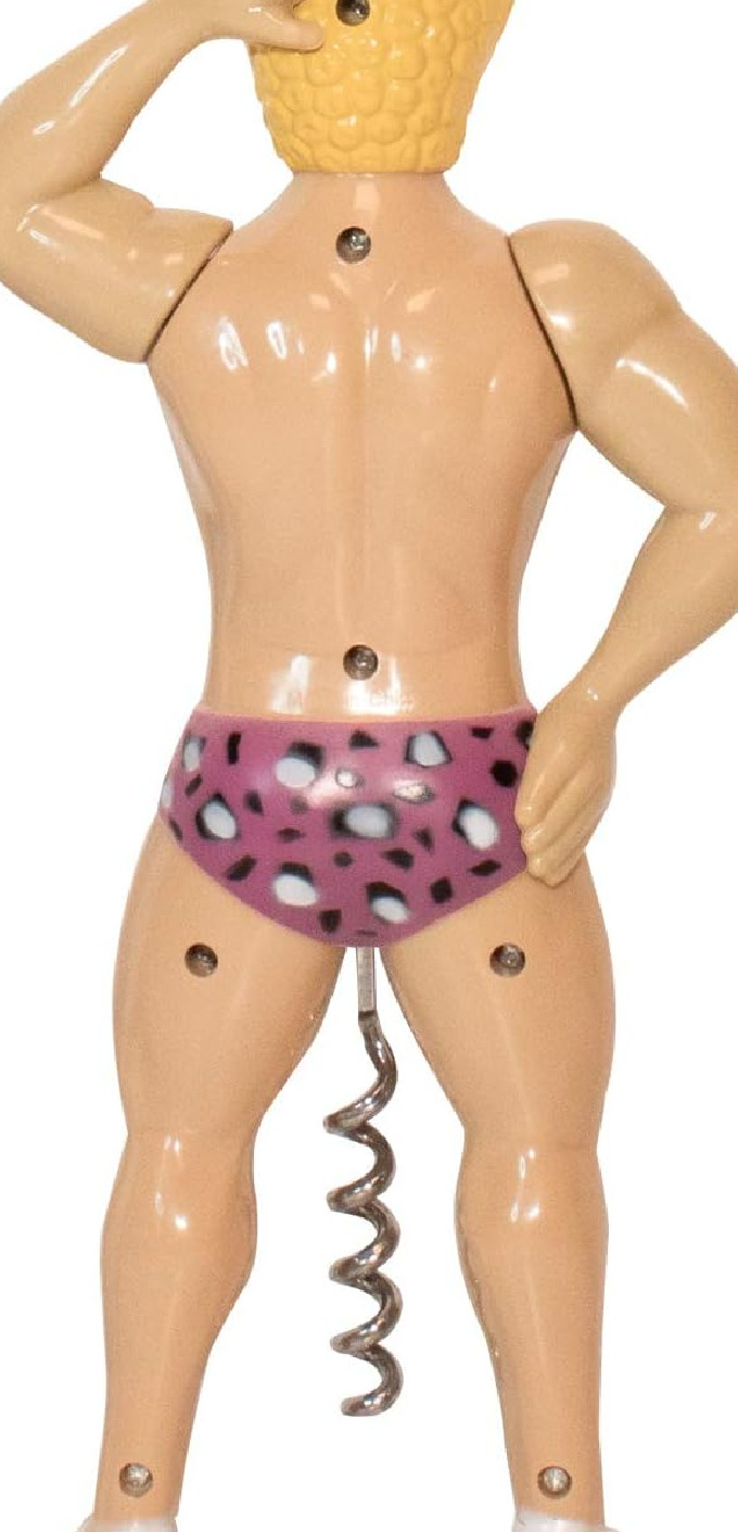 ouvre bouteille homme musclé blond