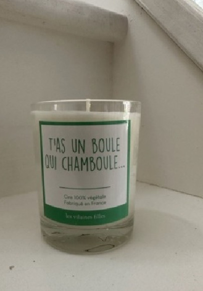 Bougie "t'as un boule qui chamboule"