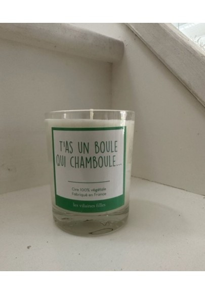 Bougie "t'as un boule qui chamboule"