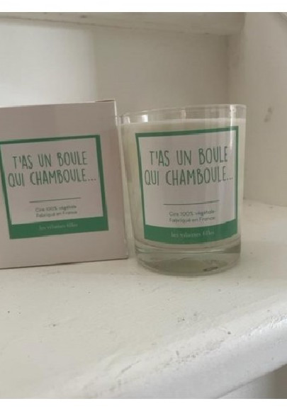 Bougie "t'as un boule qui chamboule"