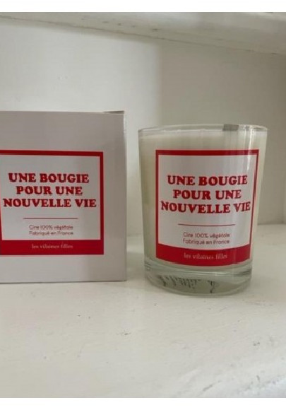 Bougie "pour une nouvelle vie"