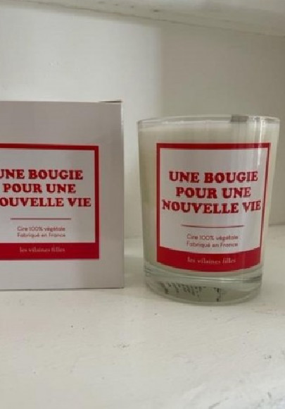 Bougie "pour une nouvelle vie"