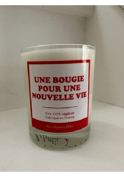 Bougie "pour une nouvelle vie"