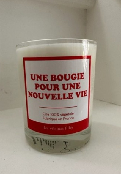 Bougie "pour une nouvelle vie"