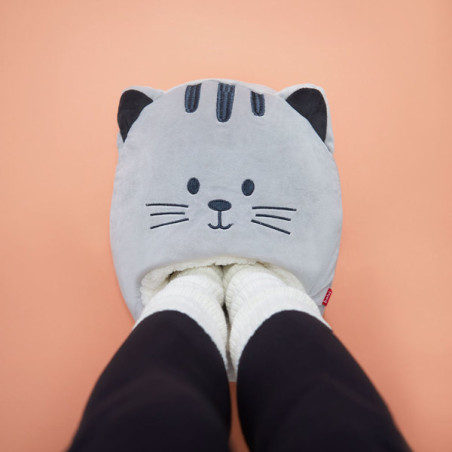 Chauffe-pieds Kitty gris