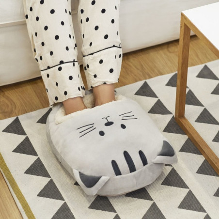 Chauffe-pieds Kitty gris