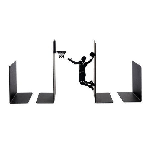 serre-livres métal noir slam dunk basket ball