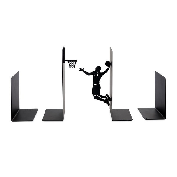 Serre-livres basket Slam Dunk – Métal noir décoratif - Mycrazystuff