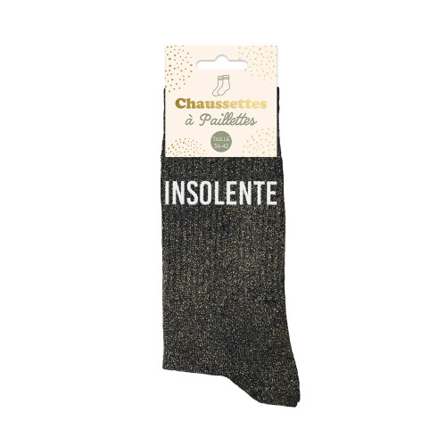 chaussettes grises à paillettes insolente