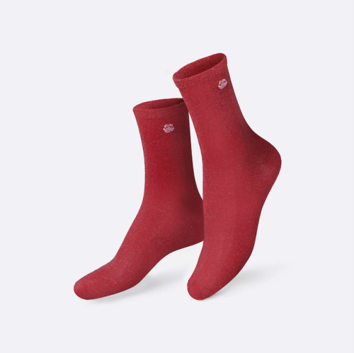 Chaussettes Fleur Rose