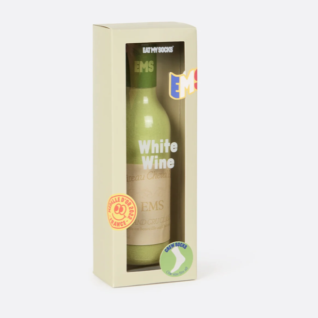 Chaussettes Bouteille de vin blanc grand crus