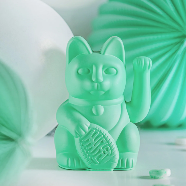 Lucky Cat Mint Green "Santé"