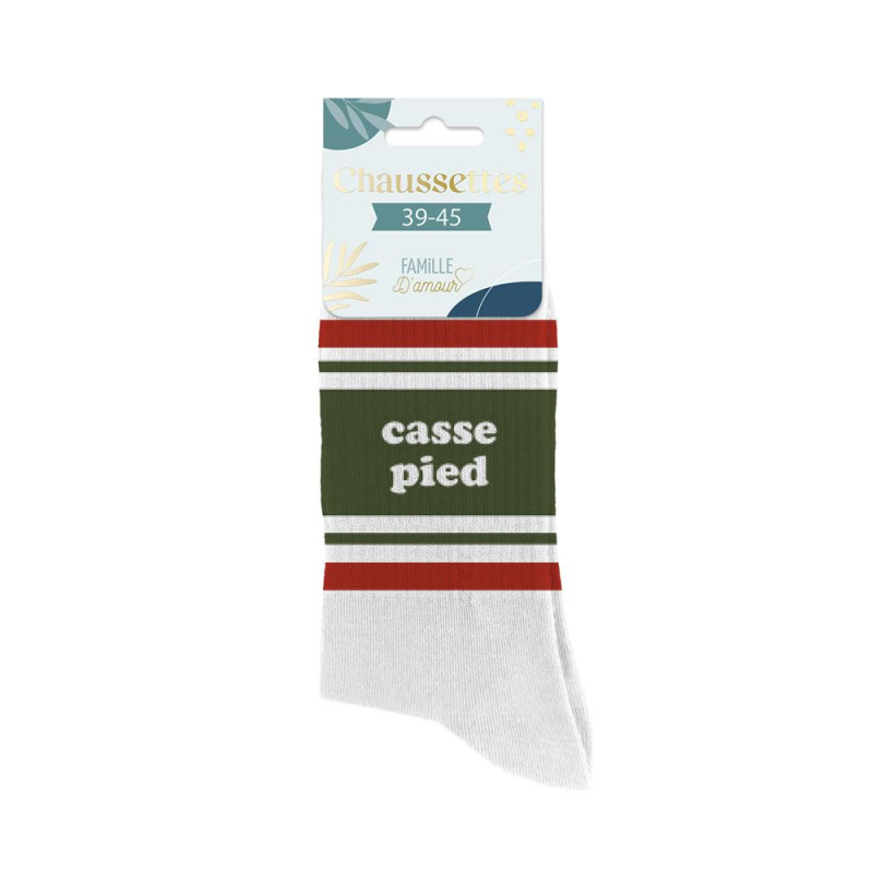 Chaussettes blanches "Casse Pied"