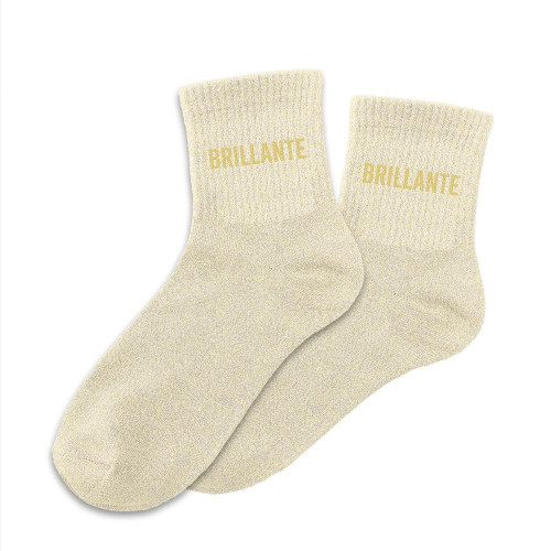 chaussettes blanches paillettes brillante