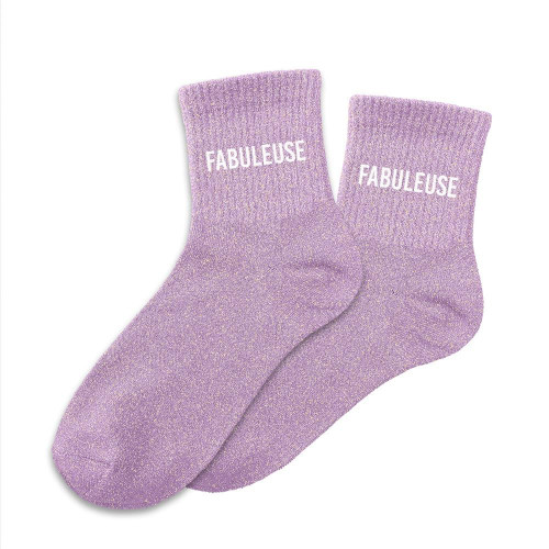 chaussettes roses paillettes fabuleuse