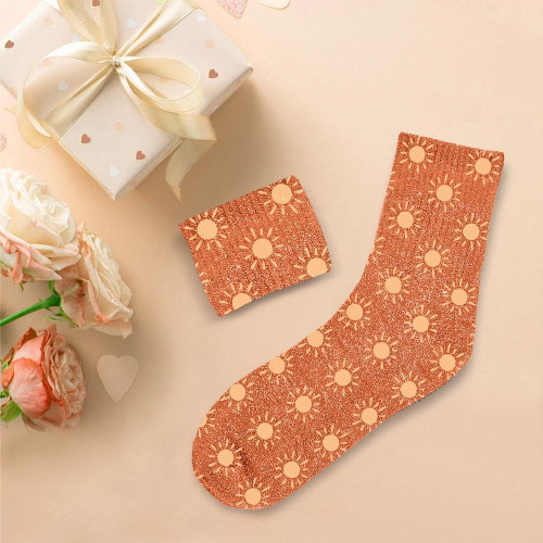 chaussettes oranges paillettes soleil