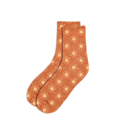 chaussettes oranges paillettes soleil