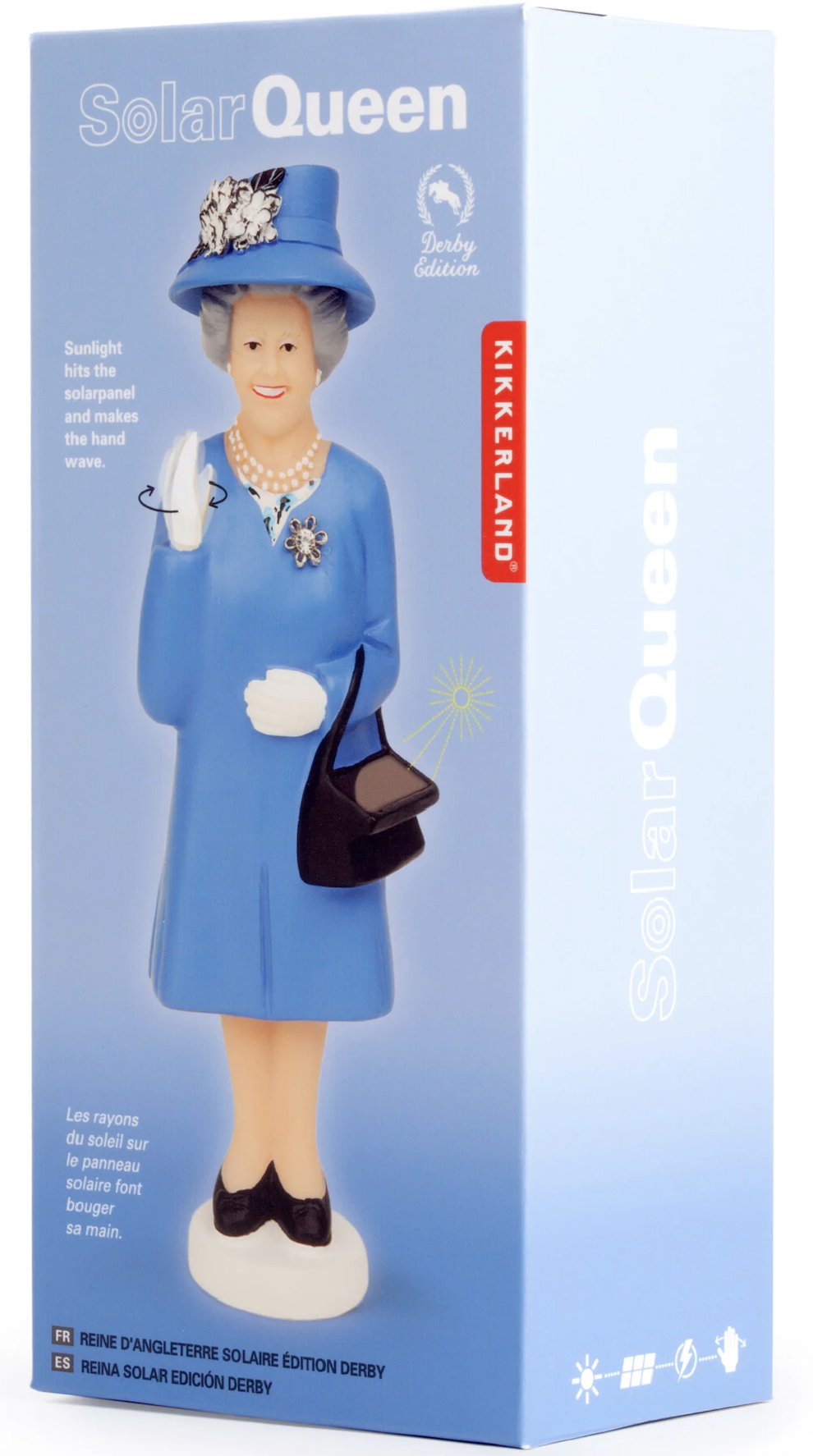 Reine d’Angleterre Solaire Blue Édition – Figurine Solaire British - Mycrazystuff