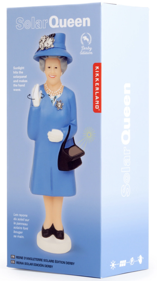 Reine d’Angleterre Solaire Blue Édition – Figurine Solaire British - Mycrazystuff