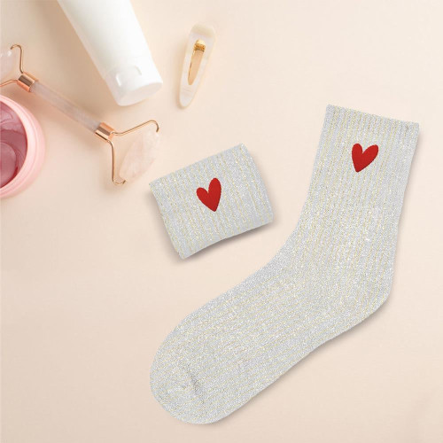 chaussettes courtes paillettes coeur mycrazystuff.com