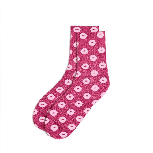 chaussettes courtes paillettes rose bouche mycrazystuff.com