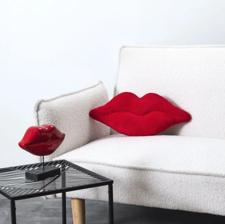Coussin kiss rouge bouche mycrazystuff.com