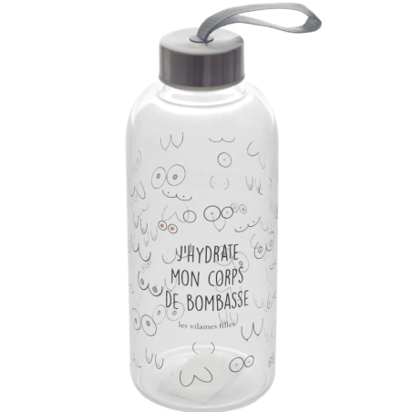 gourde en verre j'hydrate mon corps les vilaines filles mycrazystuff.com