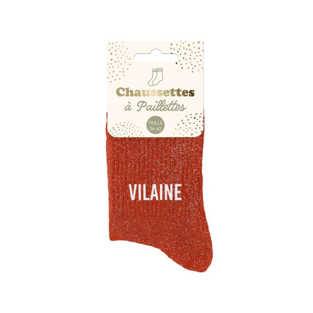 chaussettes rouges paillettes vilaine mycrazystuff.com