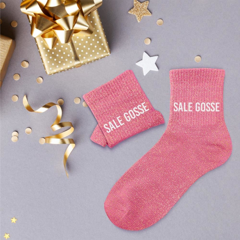chaussettes roses paillettes sale gosse mycrazystuff.com