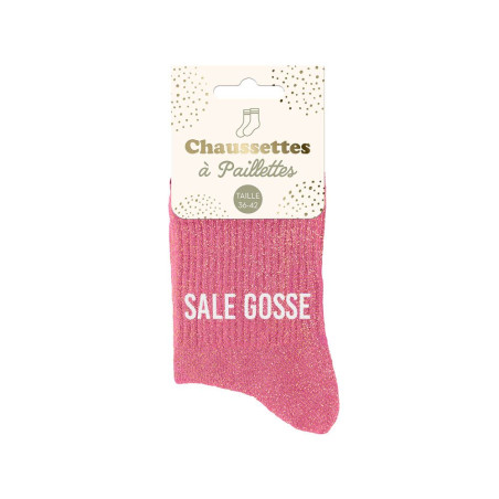 chaussettes roses paillettes sale gosse mycrazystuff.com