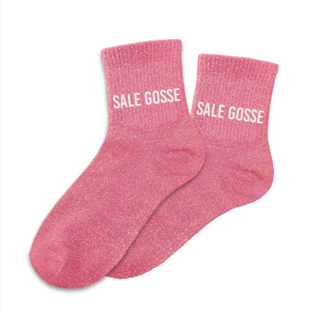chaussettes roses paillettes sale gosse mycrazystuff.com