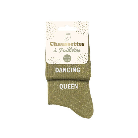 chaussettes duo vertes paillettes dancing queen mycrazystuff.com