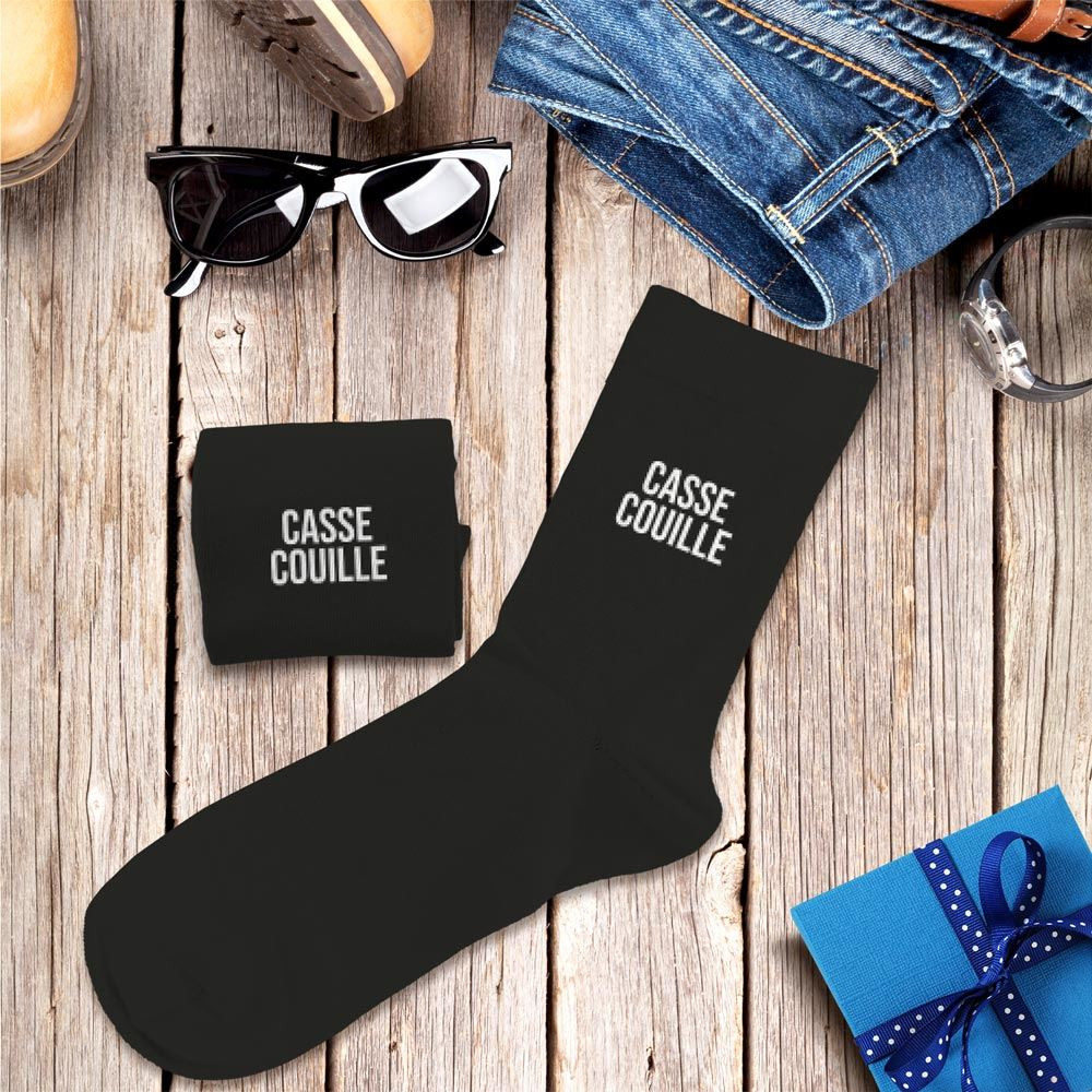 chaussettes noires sport homme casse couille mycrazystuff.com