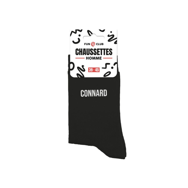 chaussettes noires sport Connard homme mycrazystuff.com