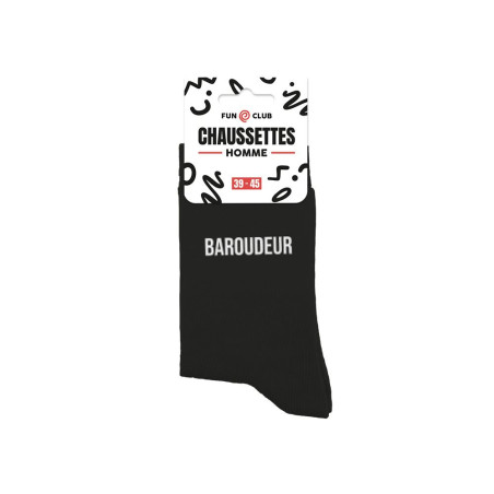 chaussettes noires sport homme baroudeur mycrazystuff.com