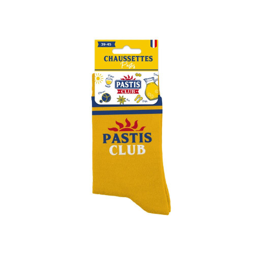 chaussettes jaunes homme pastis club mycrazystuff.com