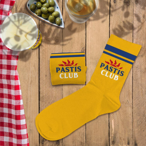 chaussettes jaunes homme pastis club mycrazystuff.com