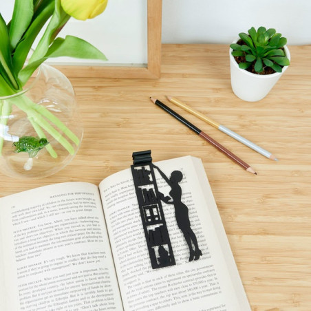 marque page bibliothèque balvi noir mycrazystuff.com