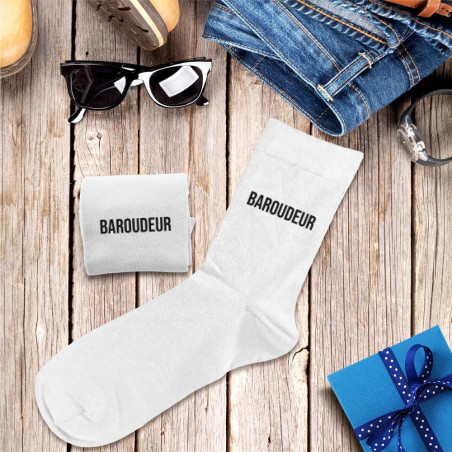 chaussettes sport blanches homme baroudeur mycrazystuff.com