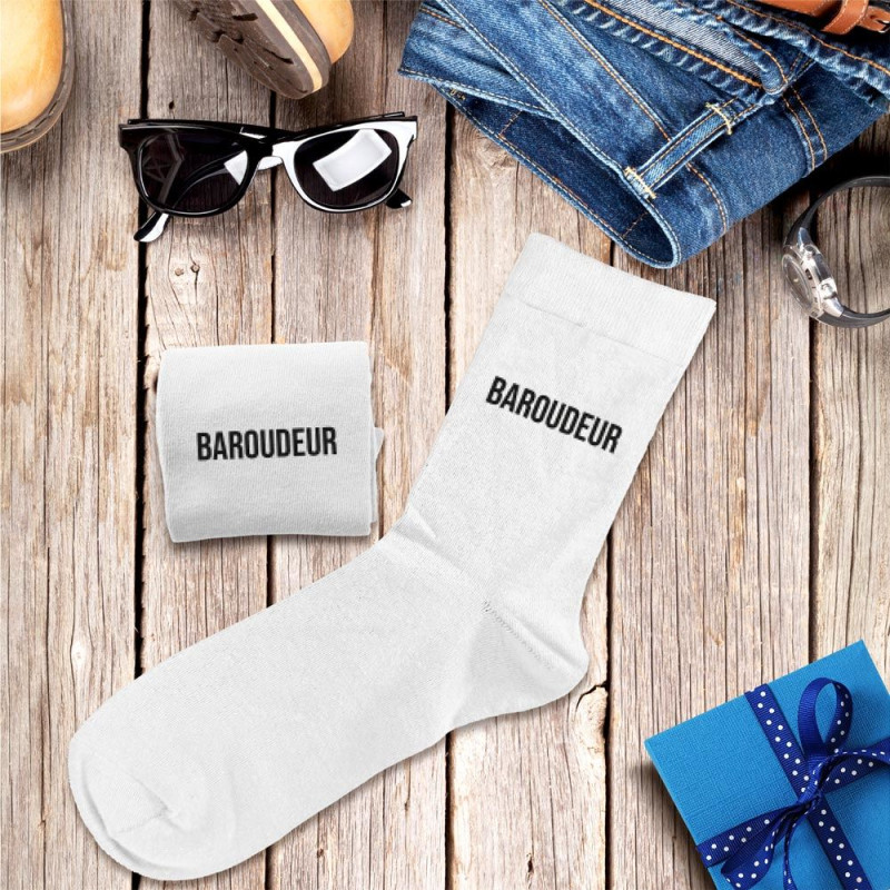 chaussettes sport blanches homme baroudeur mycrazystuff.com