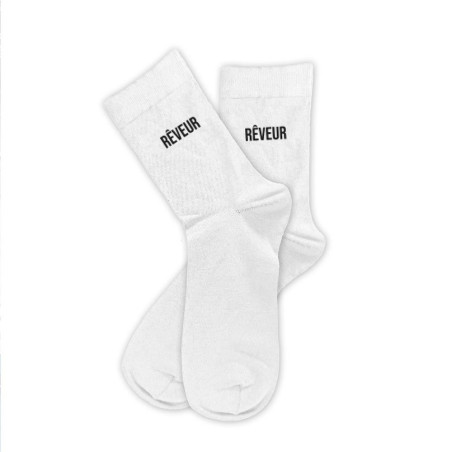 chaussettes blanches sport homme rêveur mycrazystuff.com