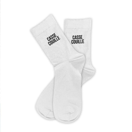 chaussettes sport blanches homme casse couille mycrazystuff.com