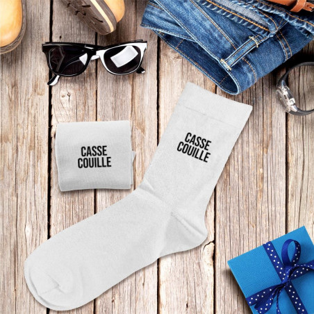 chaussettes sport blanches homme casse couille mycrazystuff.com