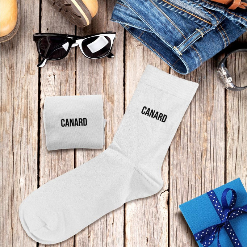 chaussettes blanches sport homme canard mycrazystuff.com